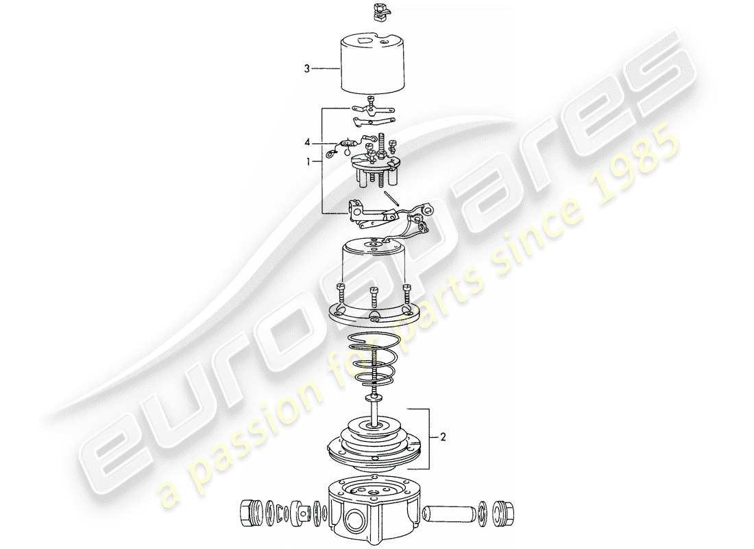 porsche 1966 (911/912) parti singole - per - pompa carburante - - hardi - schema delle parti