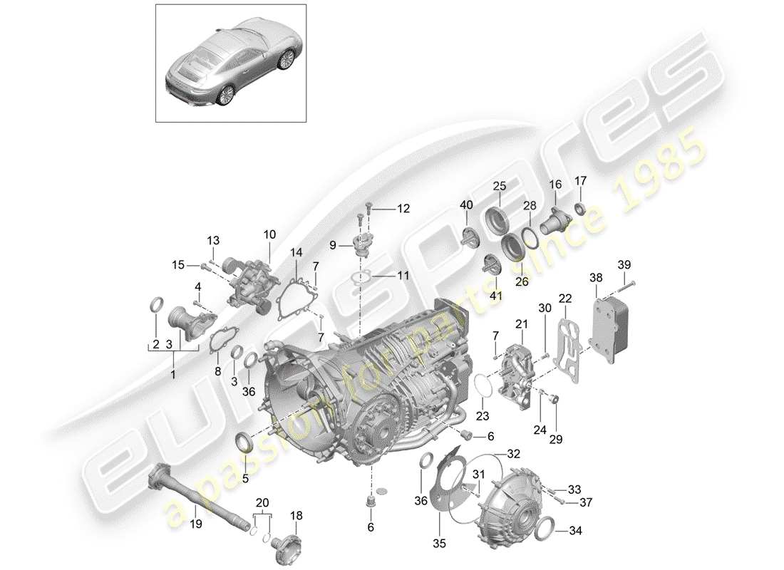 porsche 2019 (991-2) cambio manuale diagramma delle parti