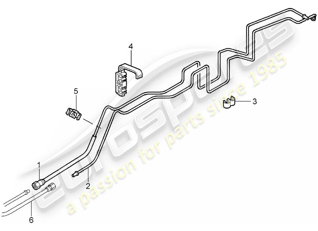 porsche 2007 (997-1) sistema di alimentazione carburante diagramma delle parti