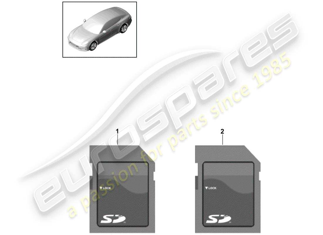 porsche 2020 (cayenne e3 9ya/9yb) scheda sd diagramma delle parti