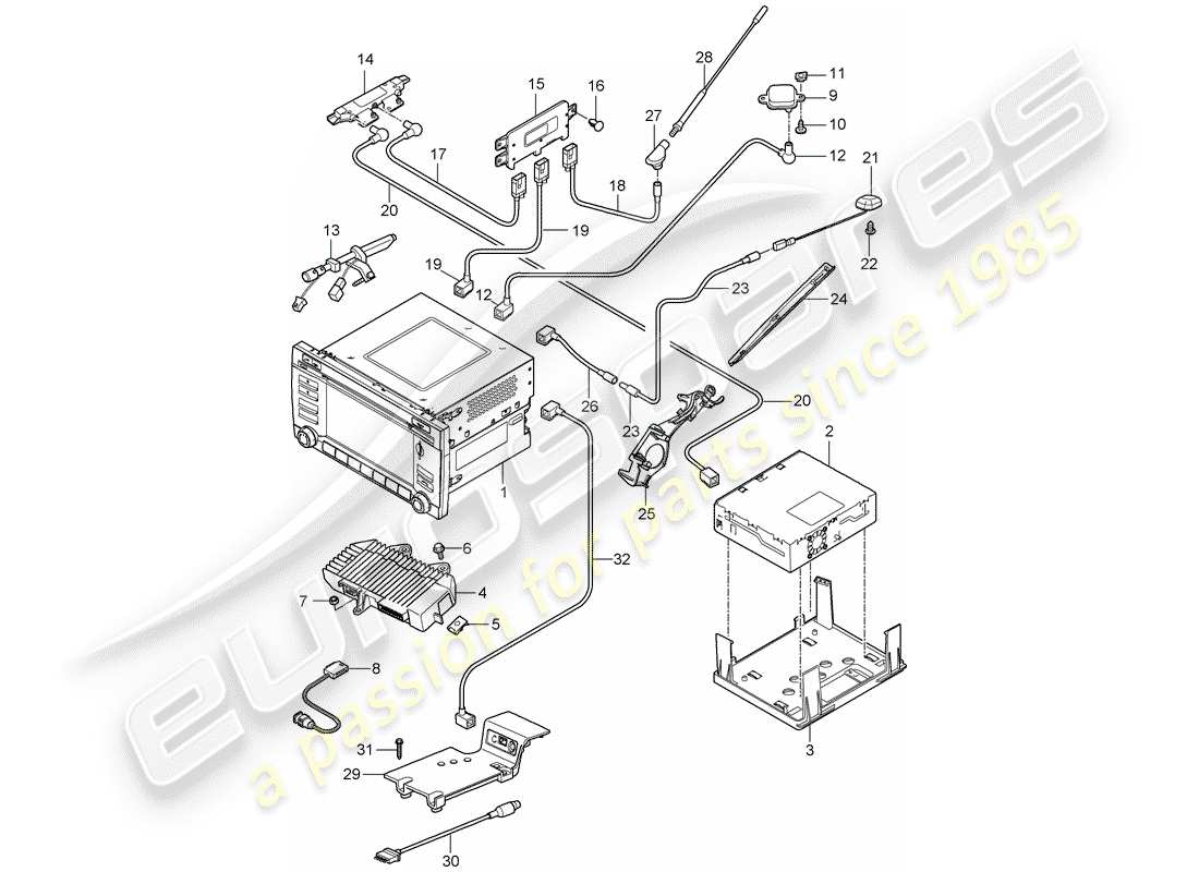 porsche 2012 (987 boxster) schema delle parti dell'unità operativa