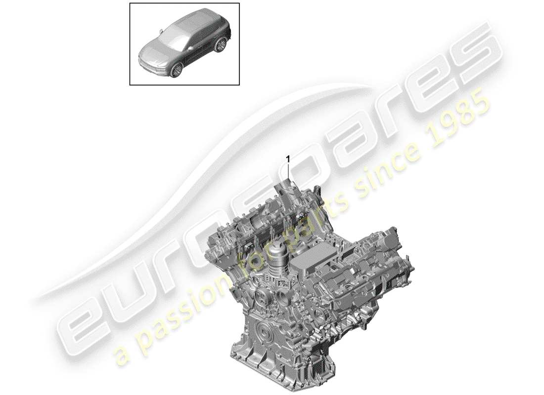porsche 2019 (cayenne e3 9ya/9yb) blocco lungo diagramma delle parti