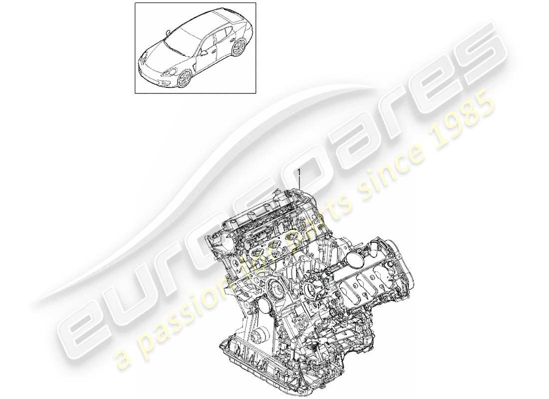 porsche 2016 (panamera 970) blocco lungo diagramma delle parti