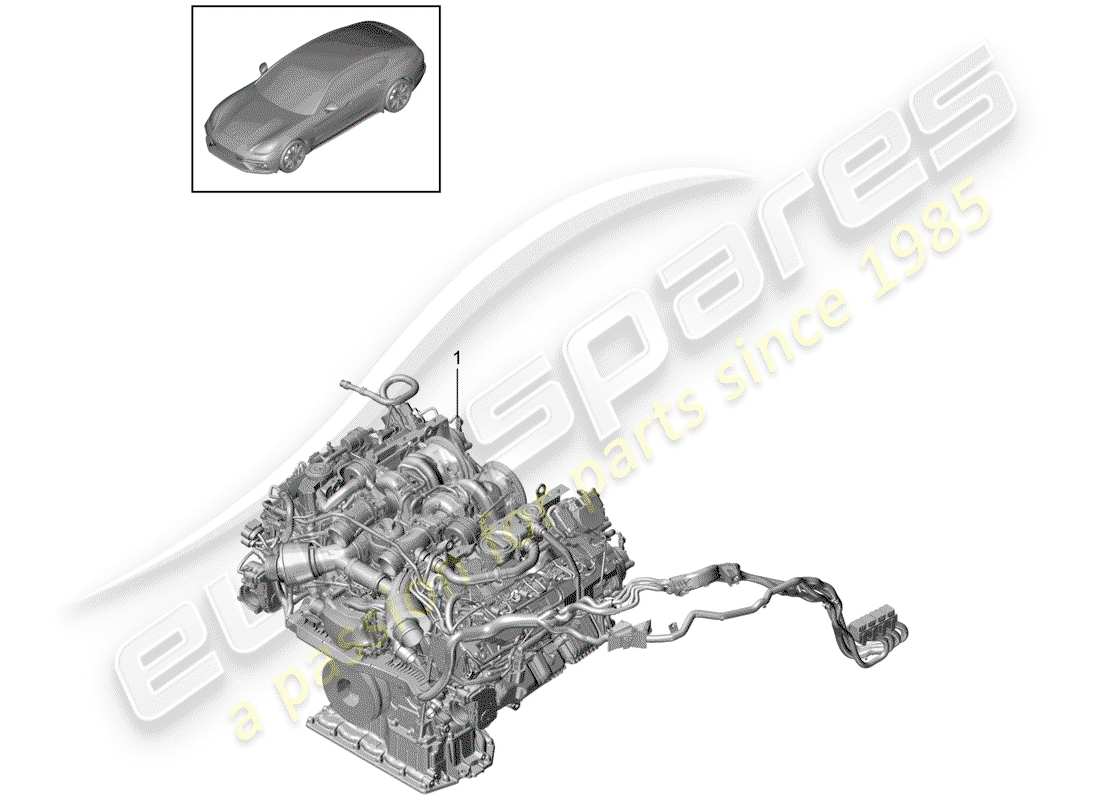 porsche 2017 (panamera 971-1) motore sostitutivo diagramma delle parti