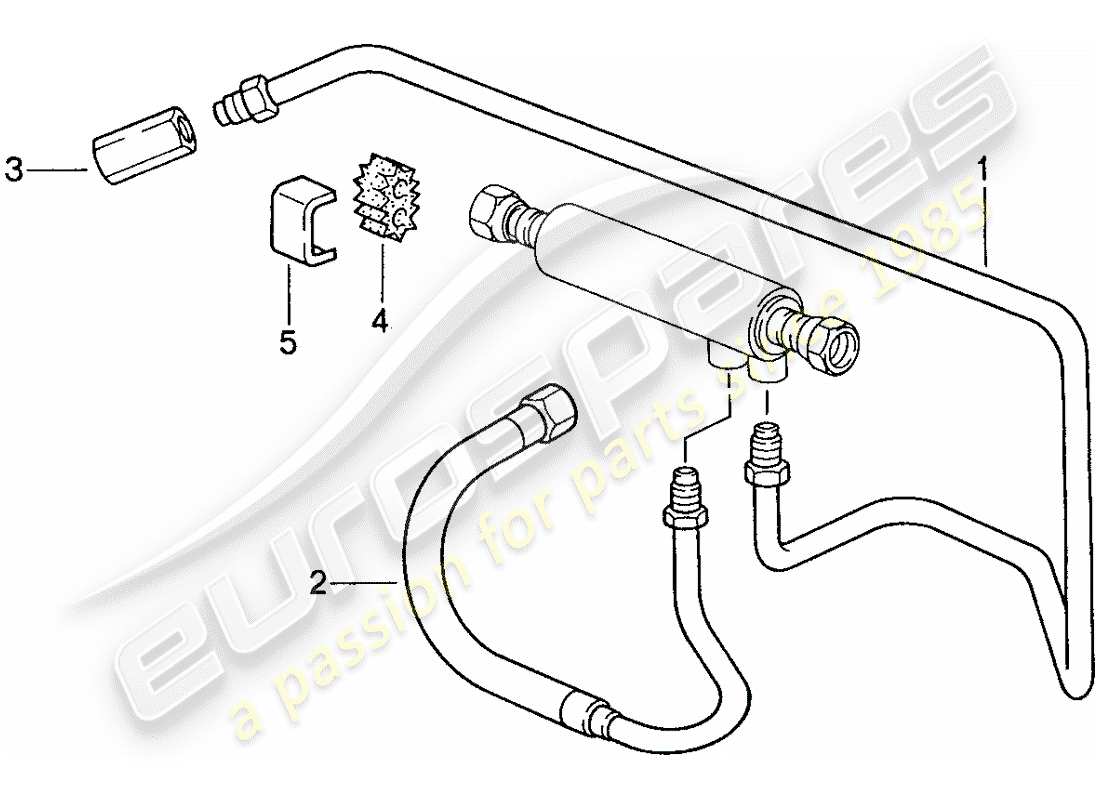 porsche 1990 (928) raffreddamento del carburante diagramma delle parti