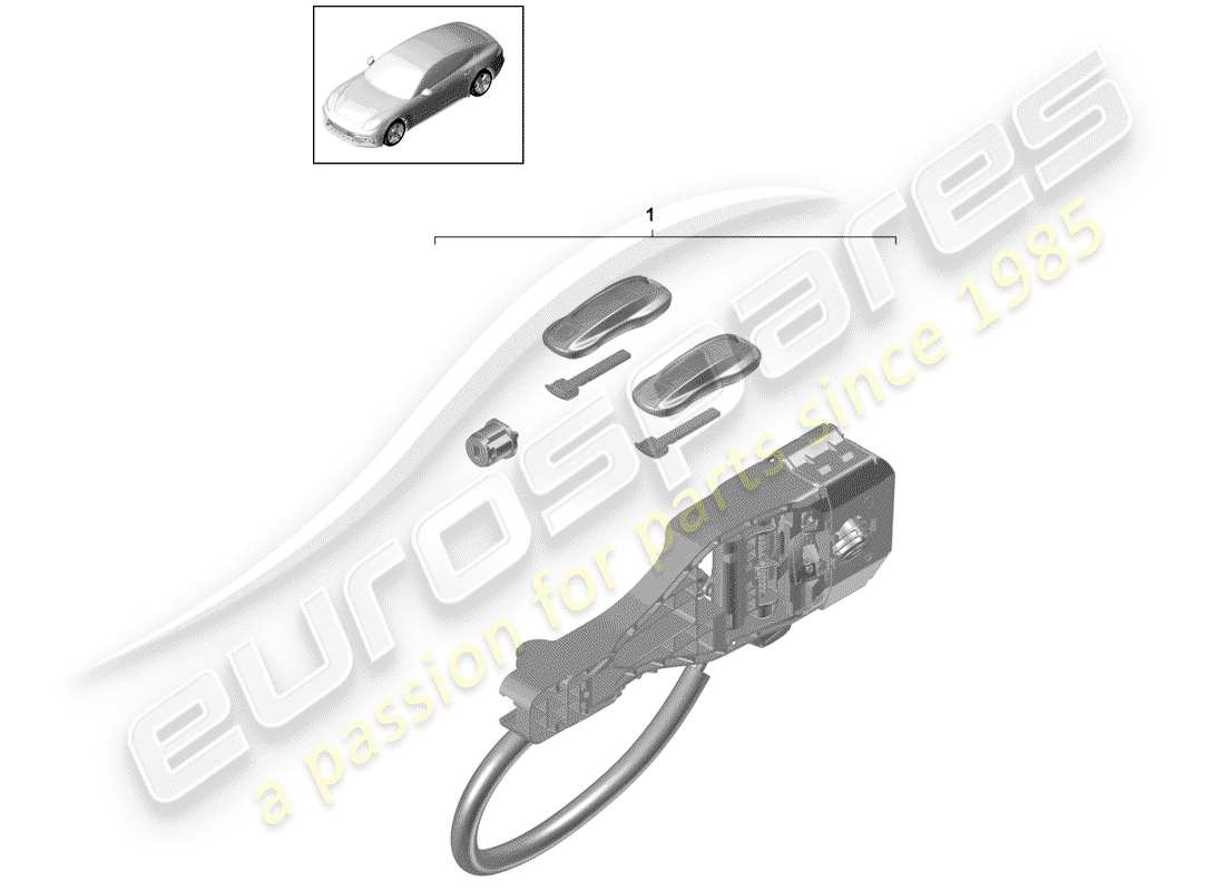 porsche 2019 (panamera 971-1) 1 imposta cilindri di serratura diagramma delle parti