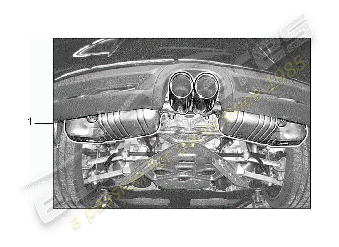 porsche 2018 (tequipment 98x/99x) impianto di scarico diagramma delle parti