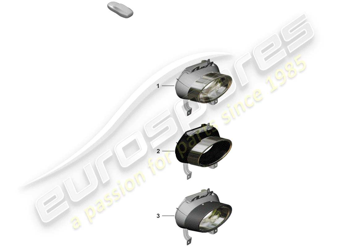 porsche 2020 (992-1) tubo di scappamento diagramma delle parti