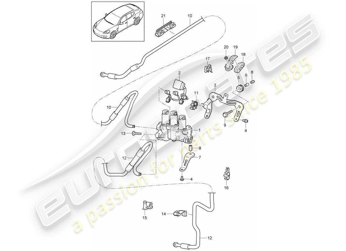porsche 2011 (panamera 970) diagramma delle parti stabilizzatore