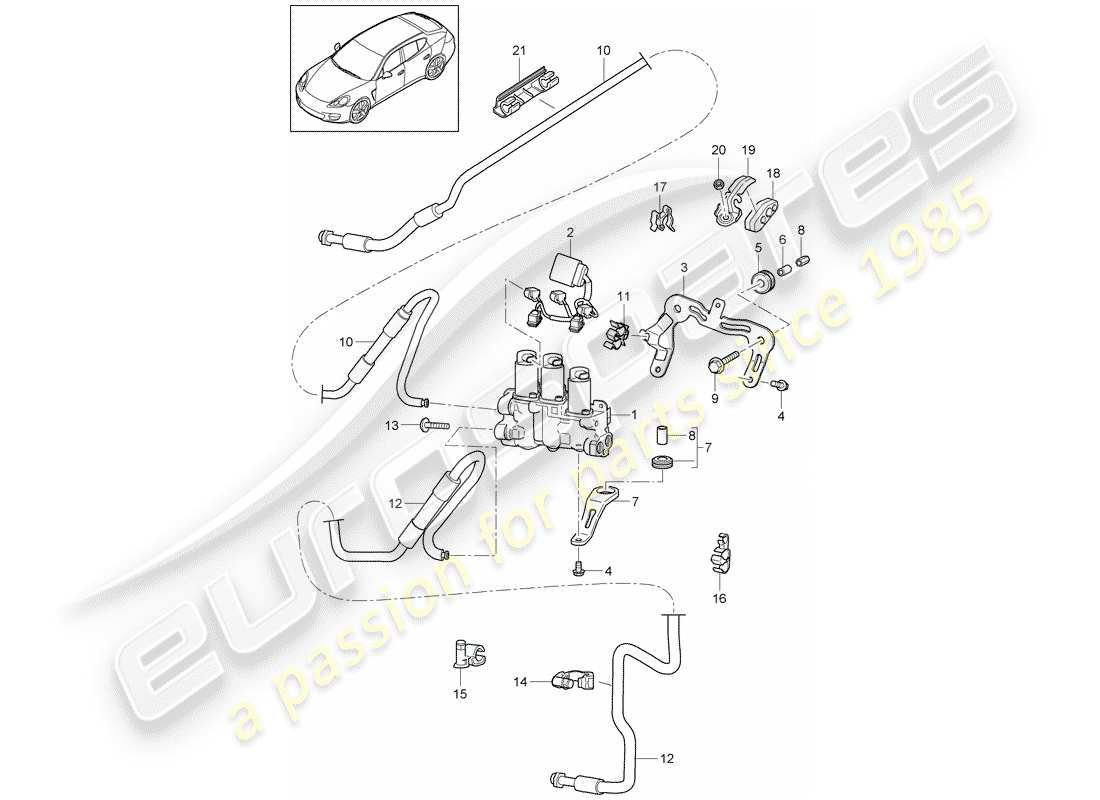 porsche 2013 (panamera 970) diagramma delle parti stabilizzatore