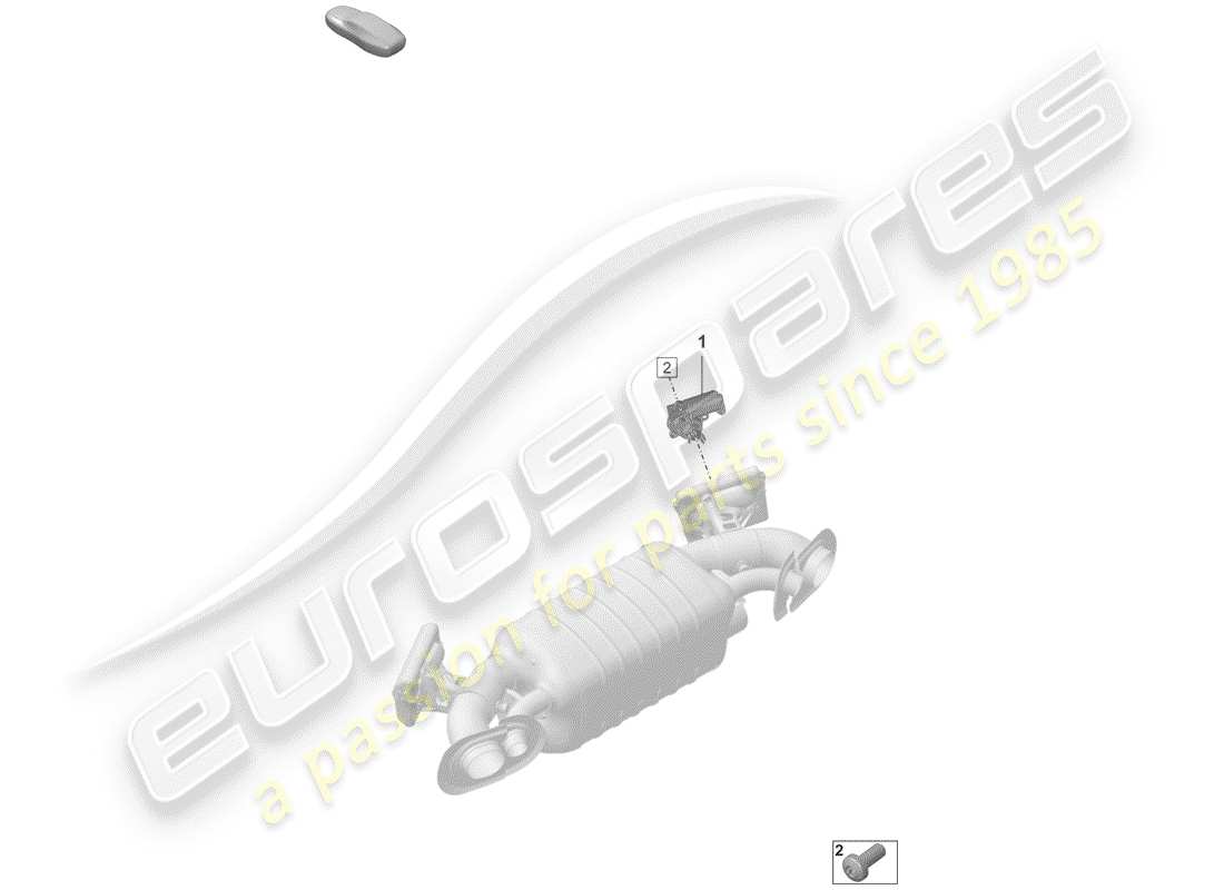 porsche 2019 (992-1) impianto di scarico diagramma delle parti