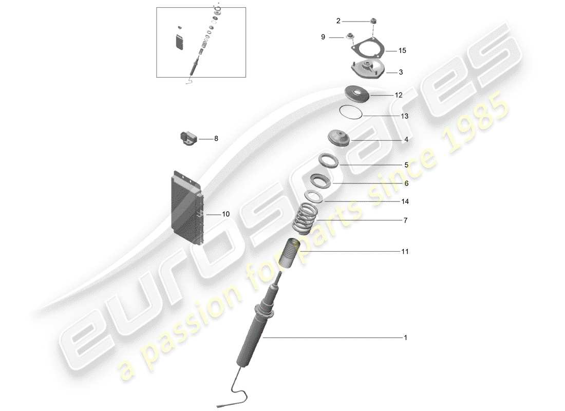 porsche 2015 (991-1 r/gt3/rs) ammortizzatore di vibrazioni schema delle parti