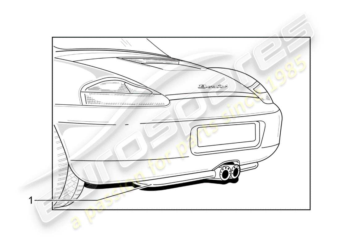 porsche 2000 (tequipment) impianto di scarico diagramma delle parti