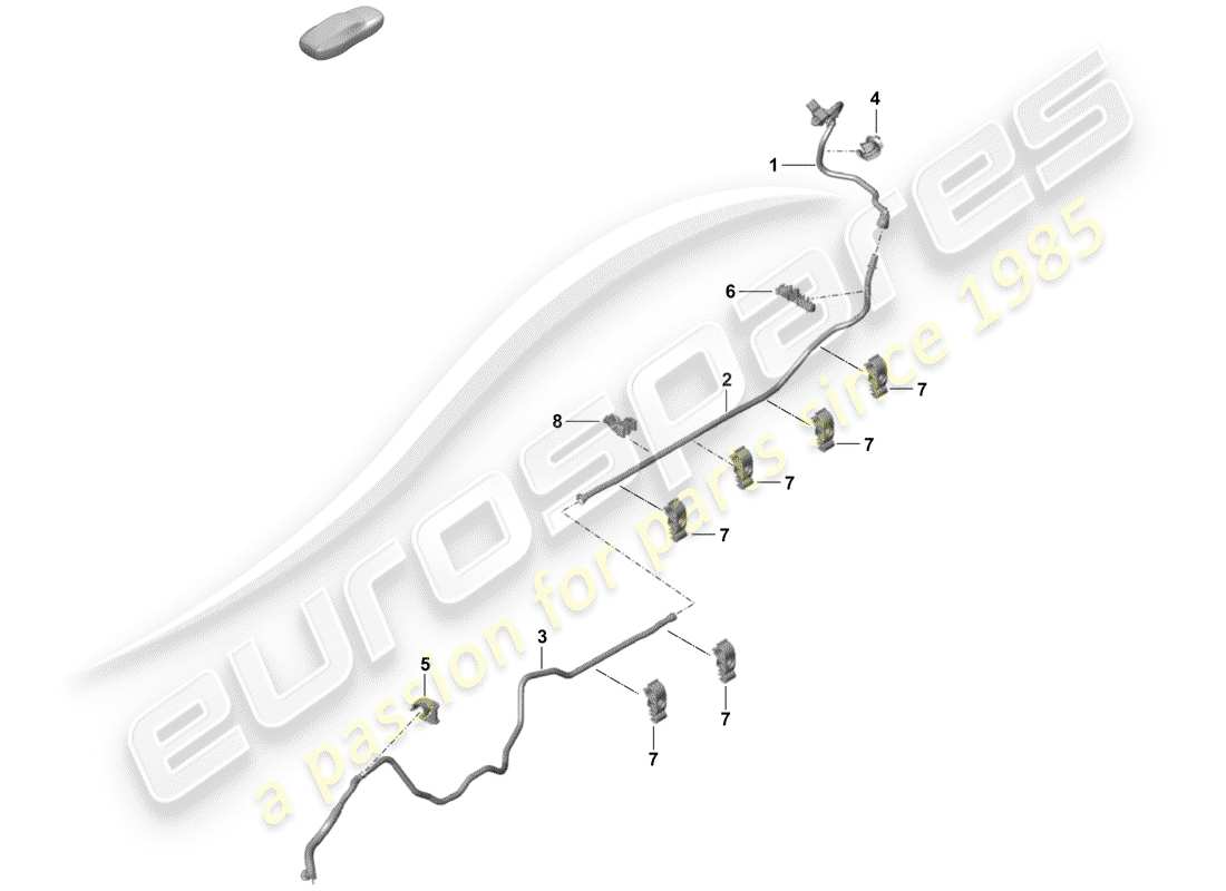 porsche 2020 (718 boxster spyder) linea del vuoto diagramma delle parti