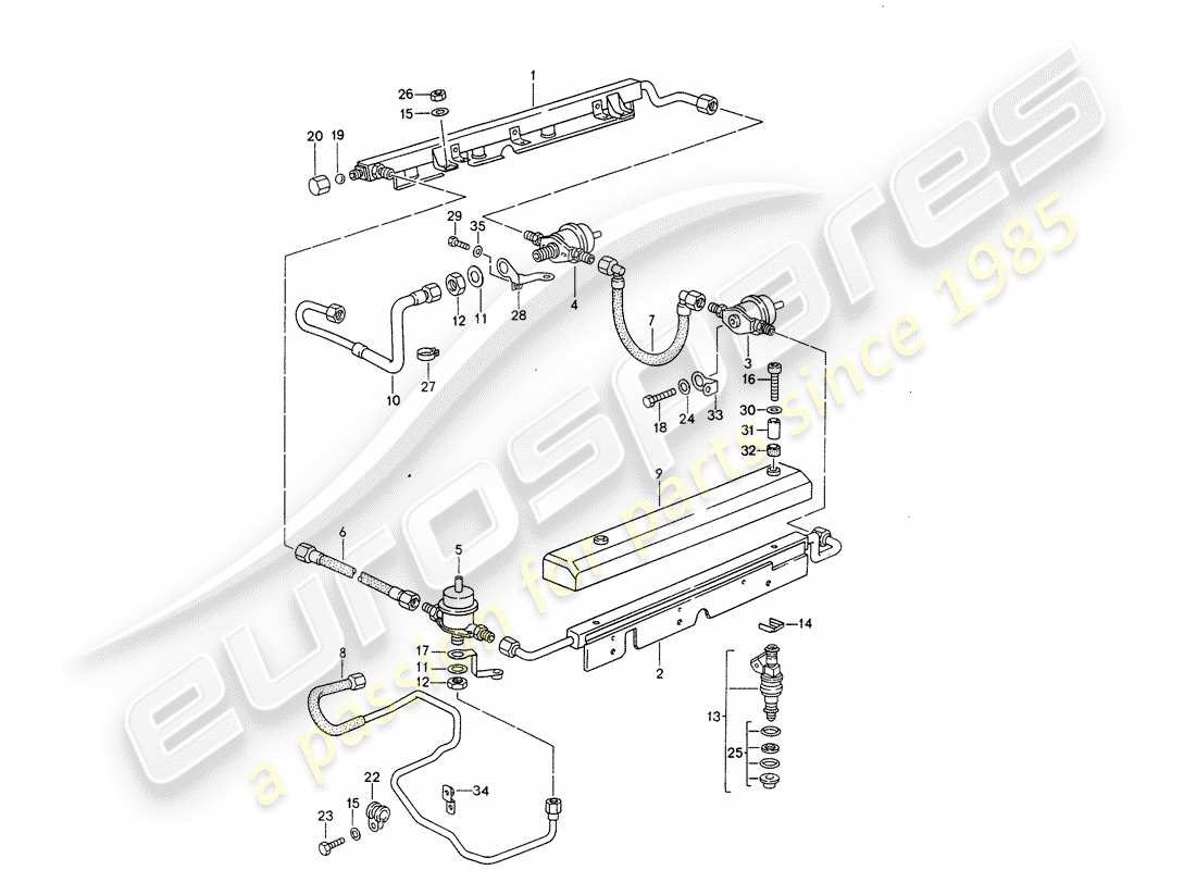 porsche 1993 (928) lh-jetronic - diagramma delle parti 4