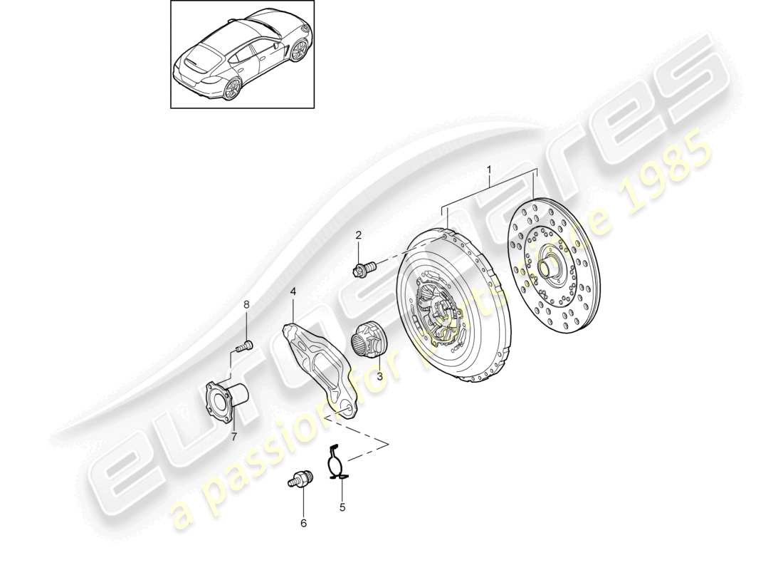 porsche 2012 (panamera 970) accoppiamento diagramma delle parti