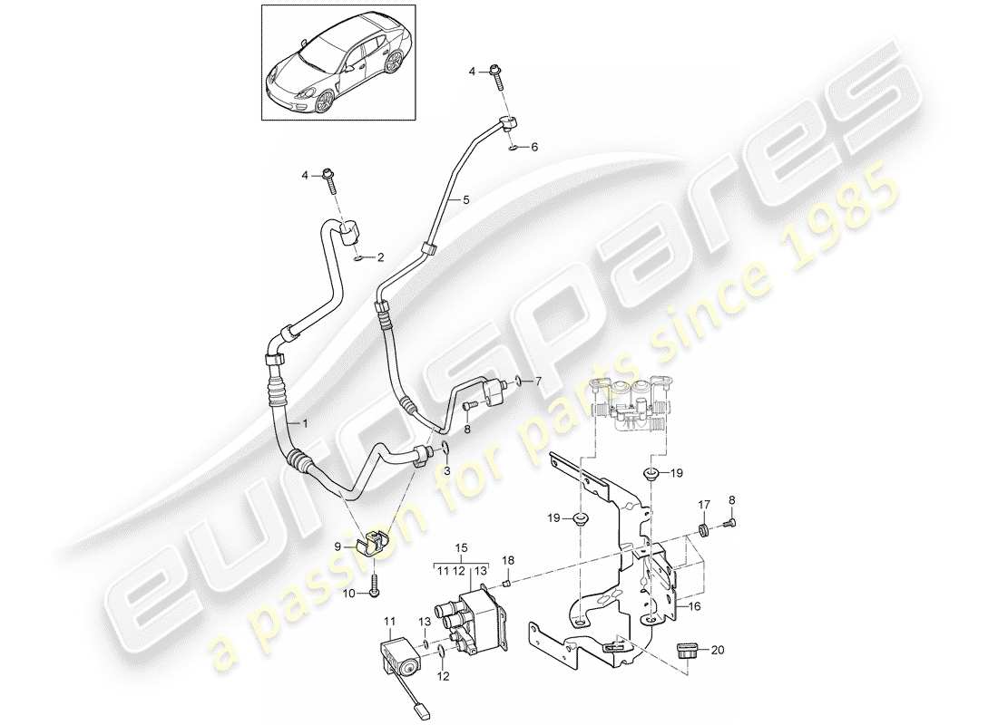 porsche 2011 (panamera 970) diagramma delle parti ibride