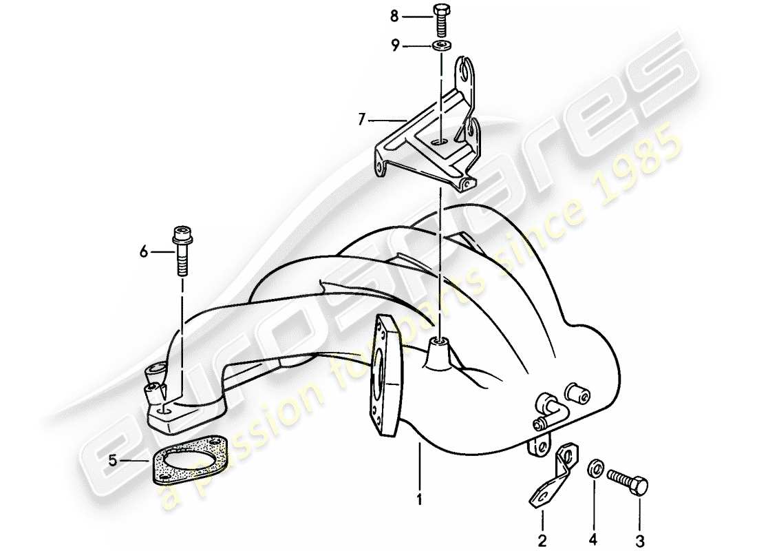 porsche 1987 (924s) l-jetronic - diagramma delle parti 3