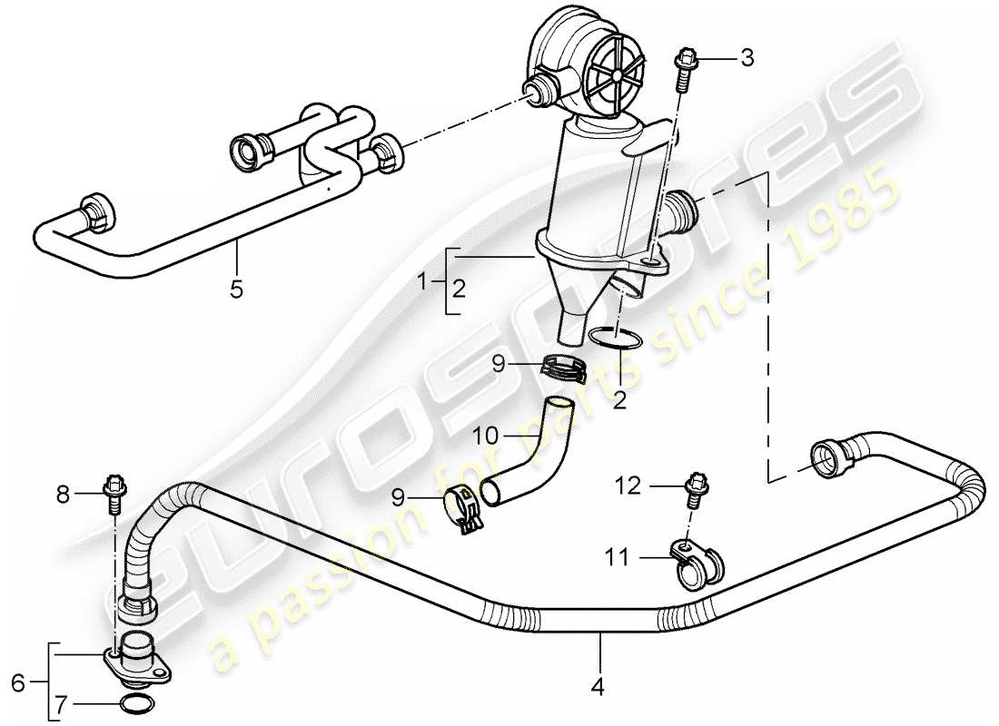 porsche 2007 (987 cayman) basamento diagramma delle parti