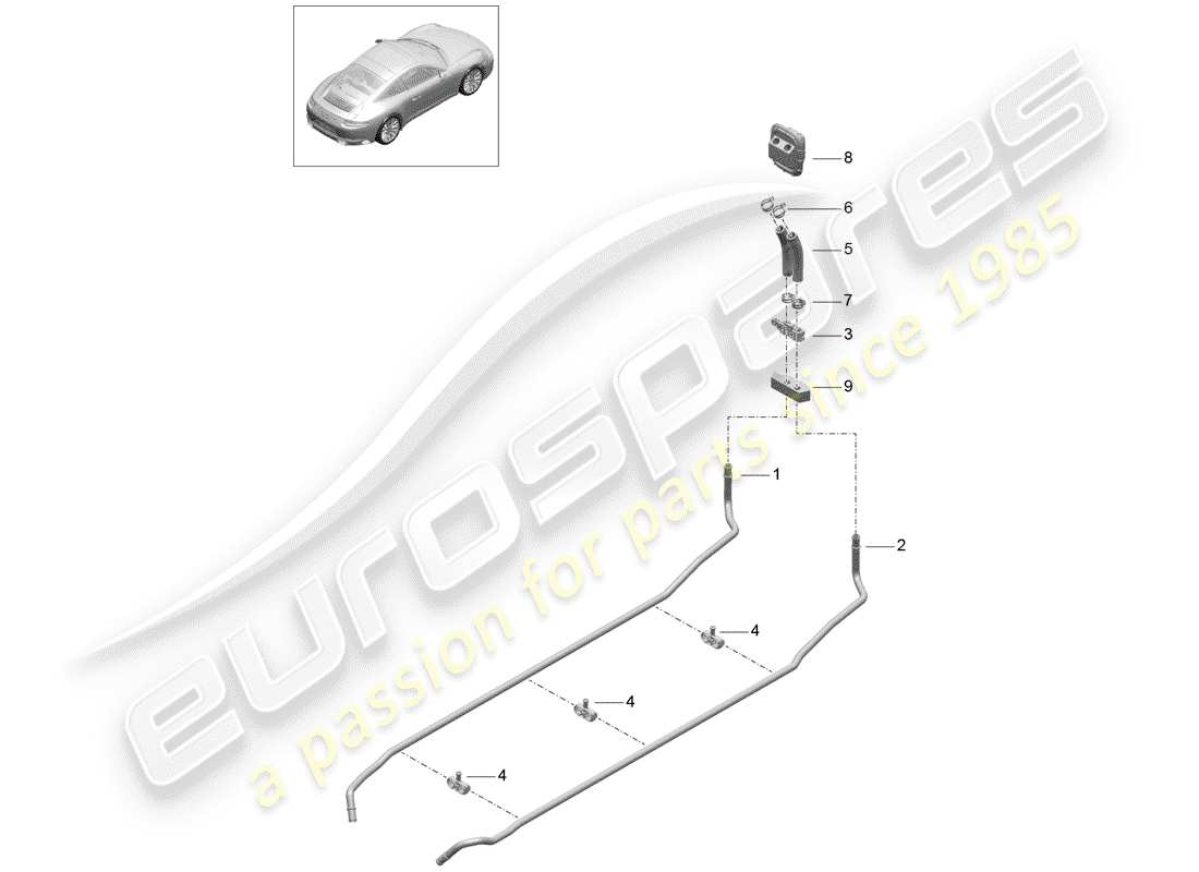porsche 2017 (991-2) diagramma delle parti del riscaldatore
