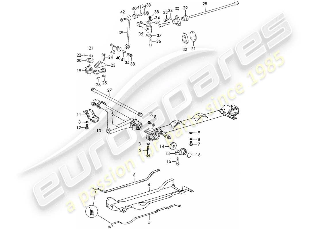 porsche 1966 (911/912) assale anteriore - stabilizzatore - - d - mj 1968>> - mj 1968 schema delle parti