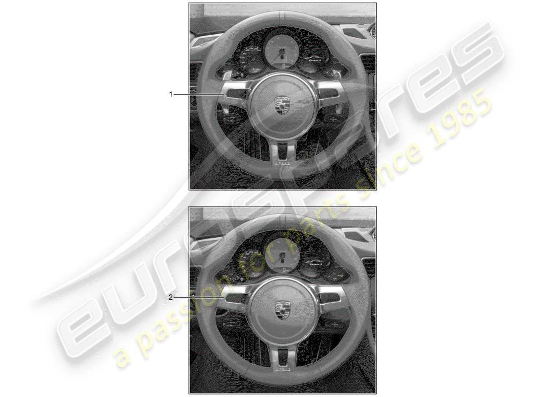 porsche 2013 (tequipment 98x/99x) volante diagramma delle parti