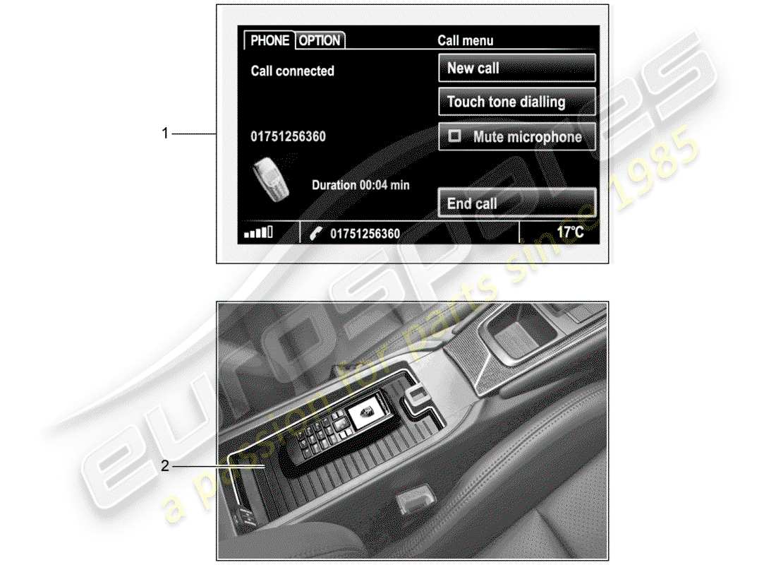 porsche 2012 (tequipment 98x/99x) schema delle parti del kit di installazione