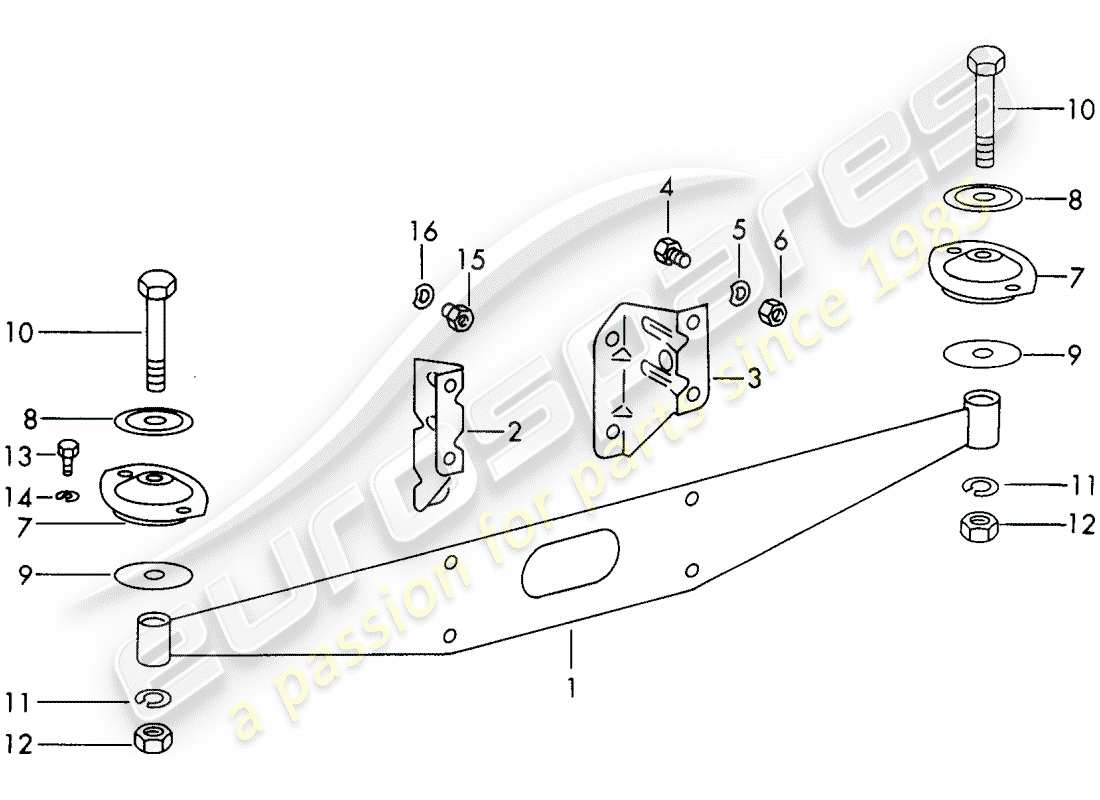 porsche 1966 (911/912) sospensione motore - d >> - mj 1966 schema delle parti
