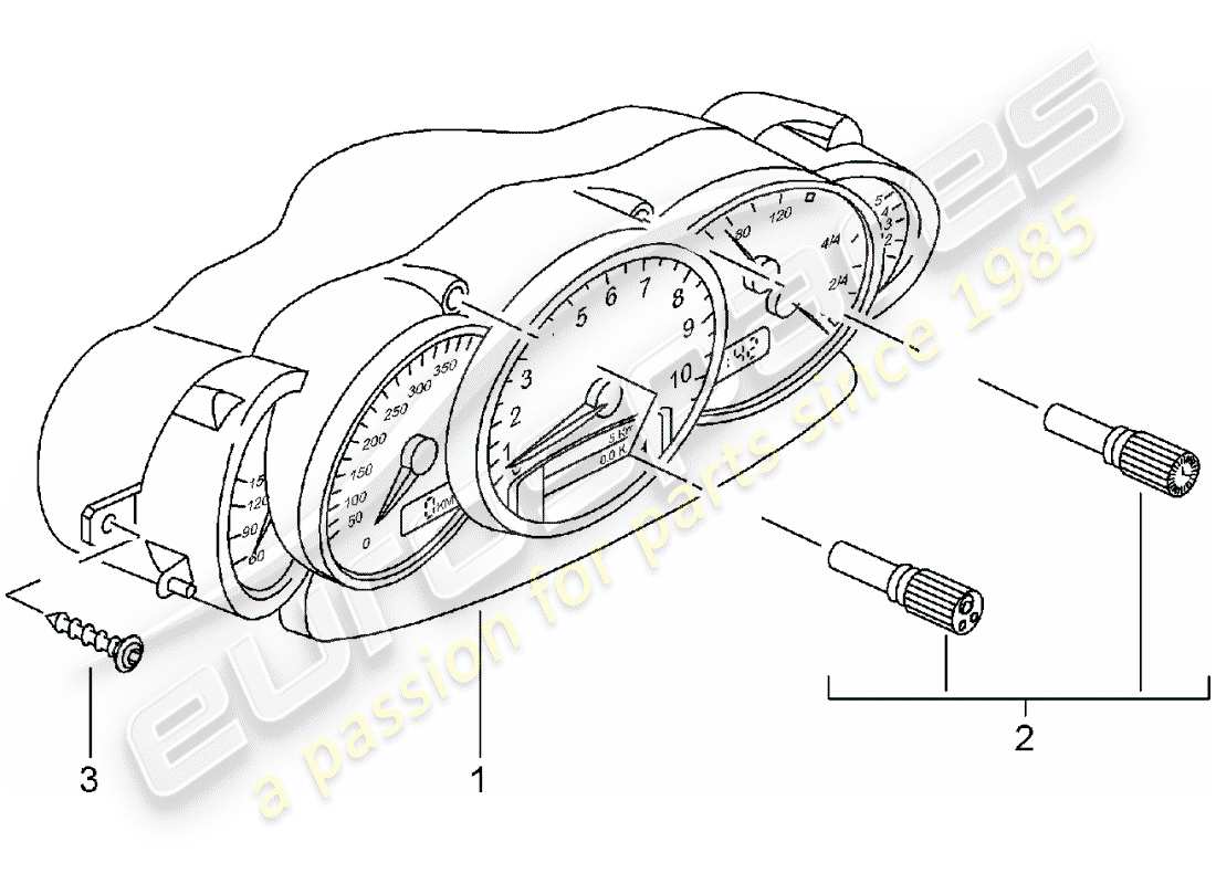 porsche 2005 (carrera gt) strumenti - completi diagramma delle parti