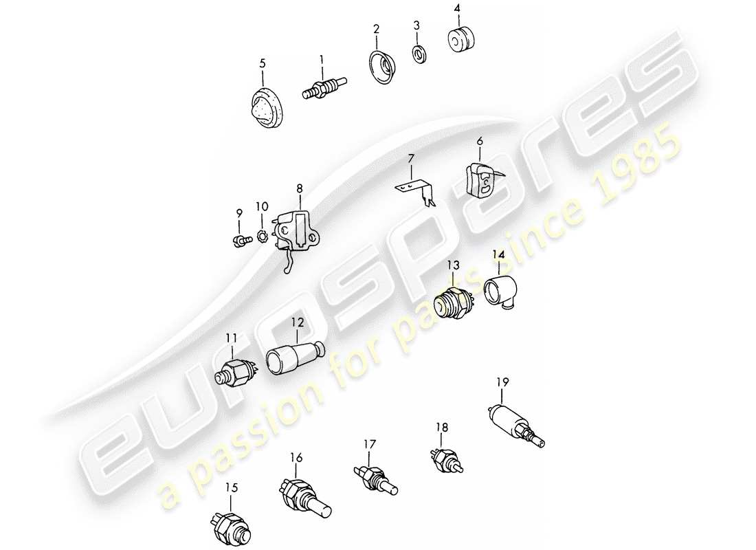 porsche 1966 (911/912) interruttore diagramma delle parti