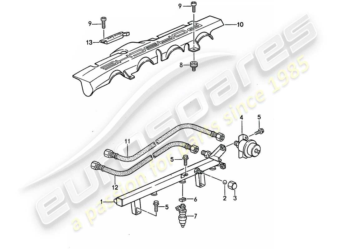porsche 1994 (968) lh-jetronic - diagramma delle parti 3