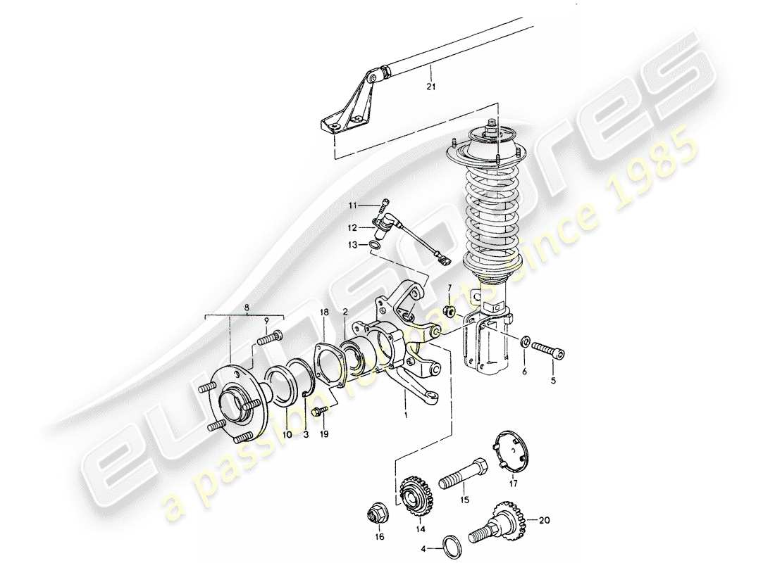 porsche 1990 (964) portaruota - mozzo ruota - punte trasversale - vedi informazioni tecniche - gruppo: - 4 10/89 schema delle parti