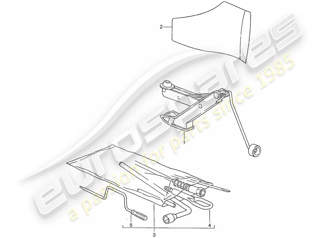porsche 1989 (928) strumento - martinetto diagramma delle parti