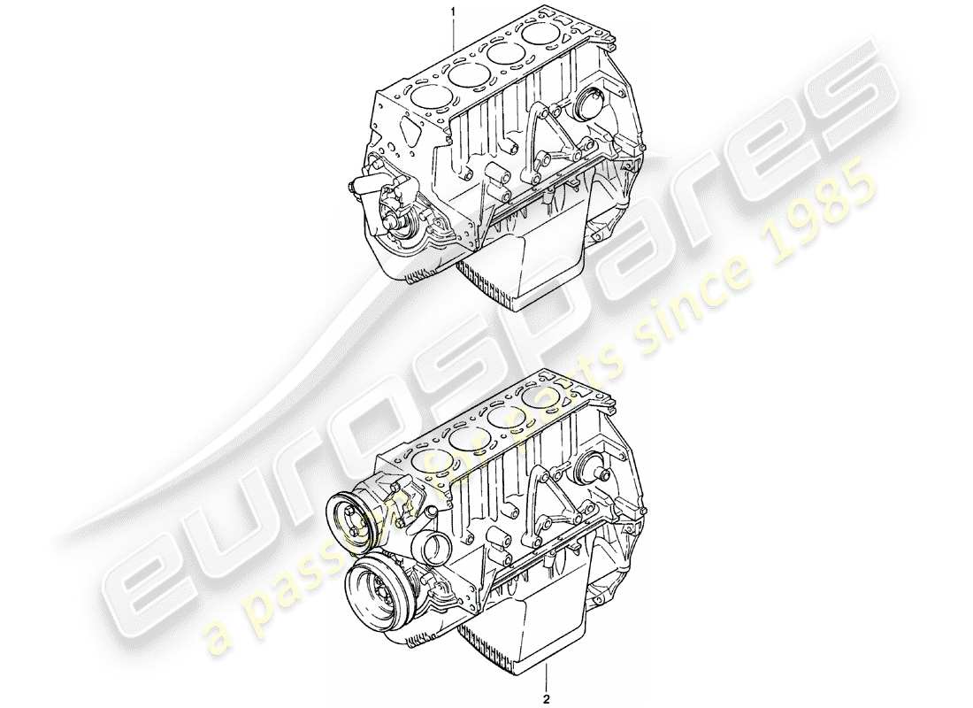 porsche 1982 (924) motore corto diagramma delle parti