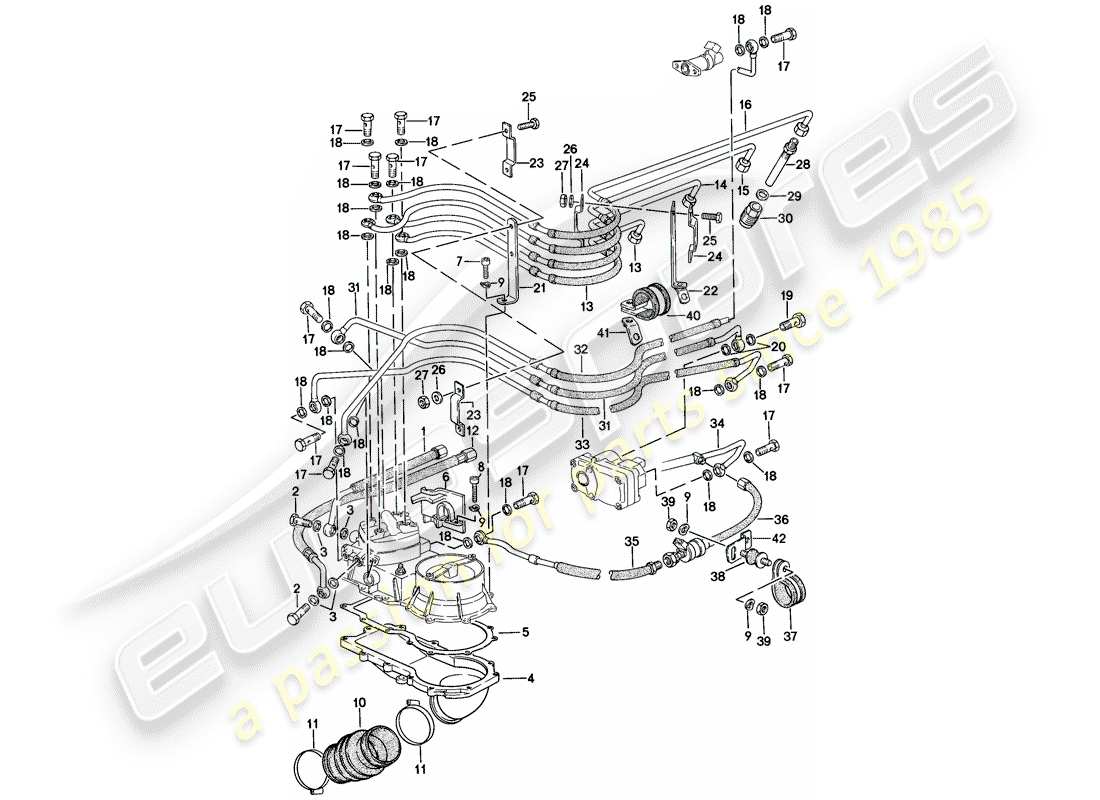 porsche 1979 (924) k-jetronic diagramma delle parti