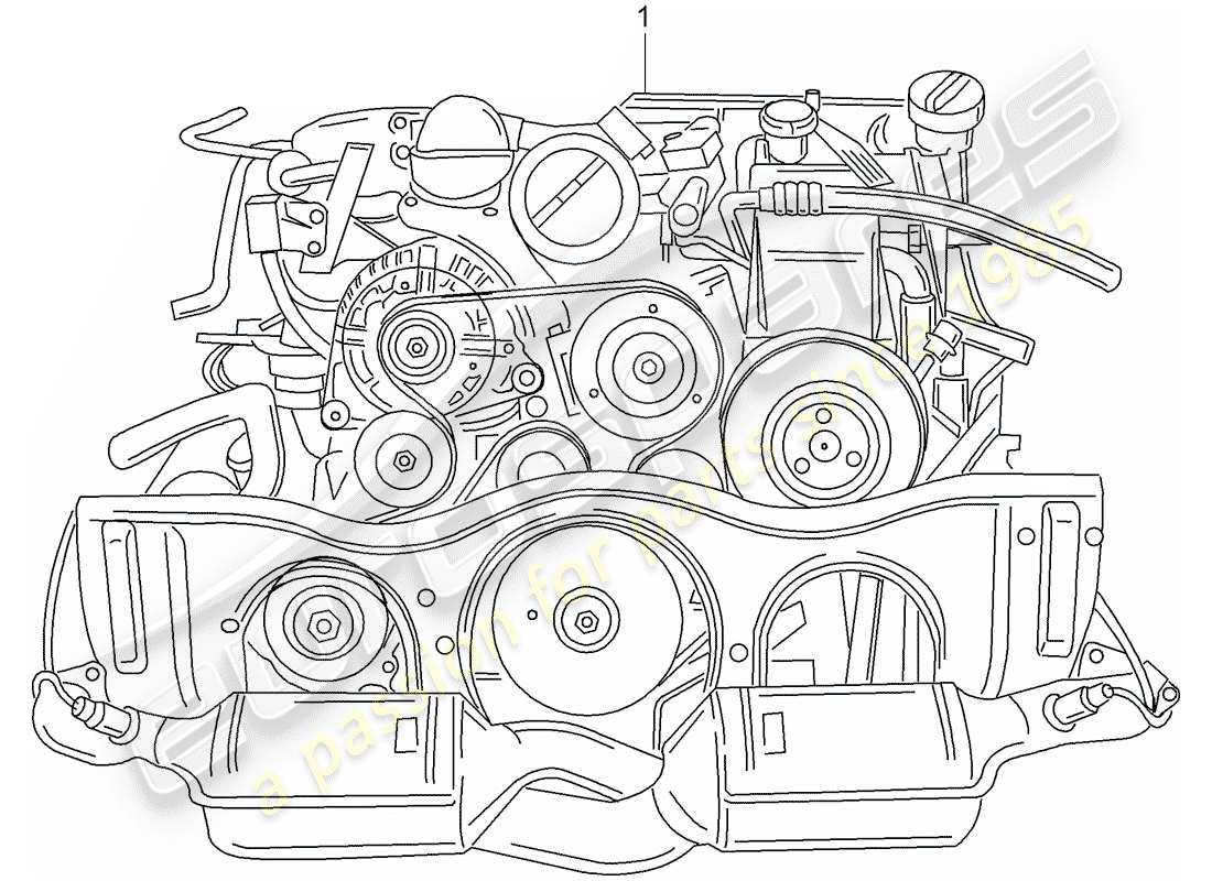 porsche 2009 (997-2 gt3) motore sostitutivo diagramma delle parti