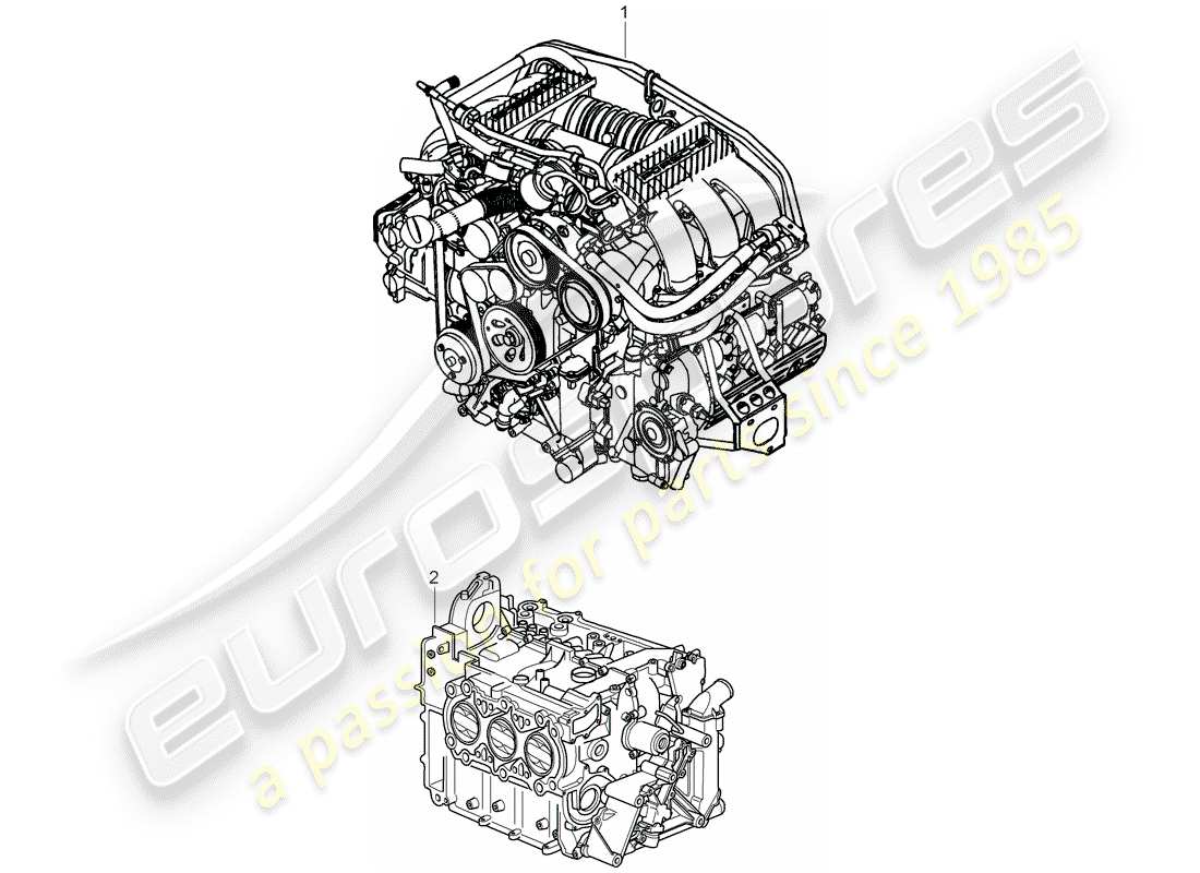 porsche 2005 (997-1) motore sostitutivo diagramma delle parti