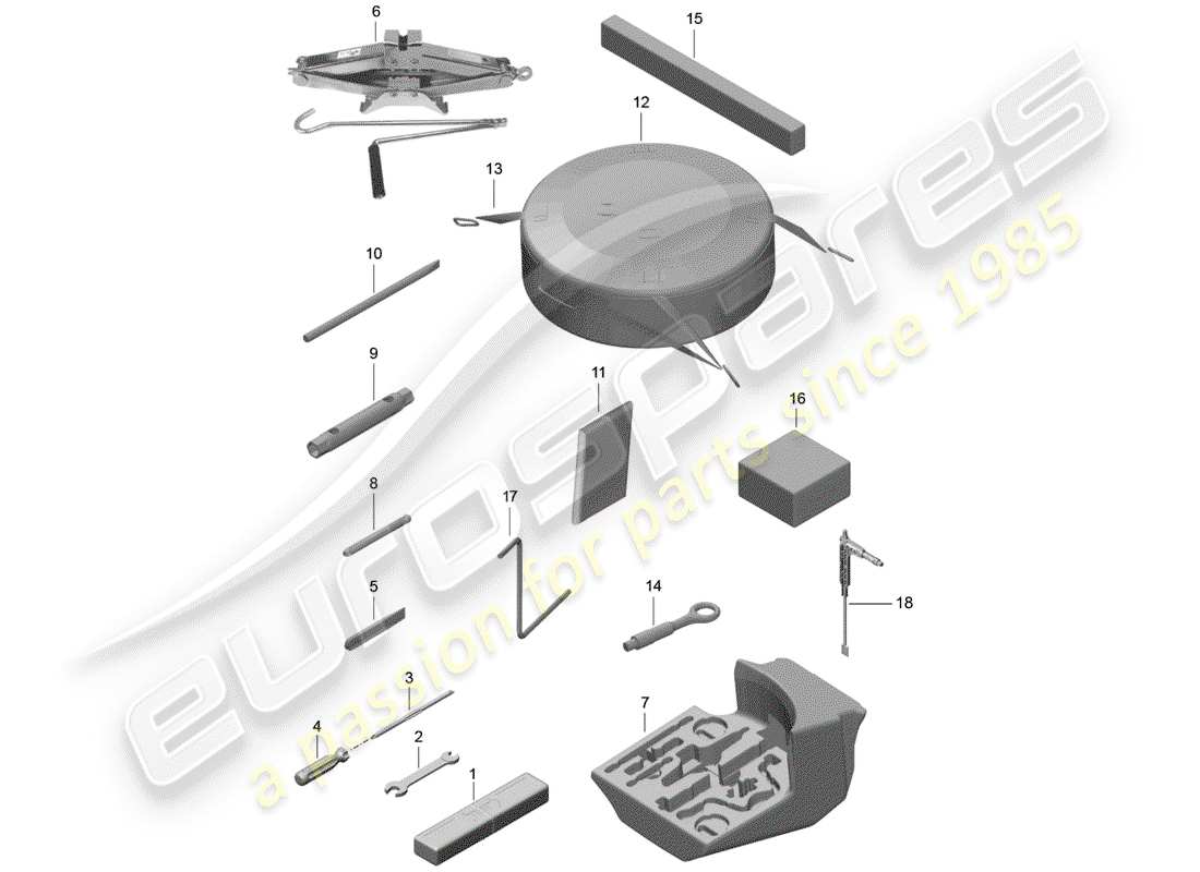 porsche 2020 (991-2) attrezzo diagramma delle parti