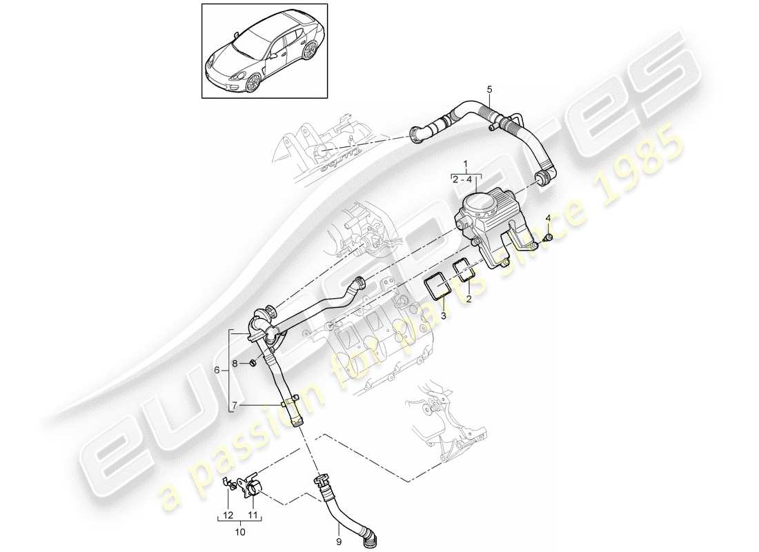 porsche 2015 (panamera 970) basamento diagramma delle parti