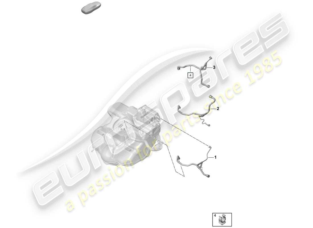 porsche 2020 (718 boxster spyder) linea di respiro diagramma delle parti