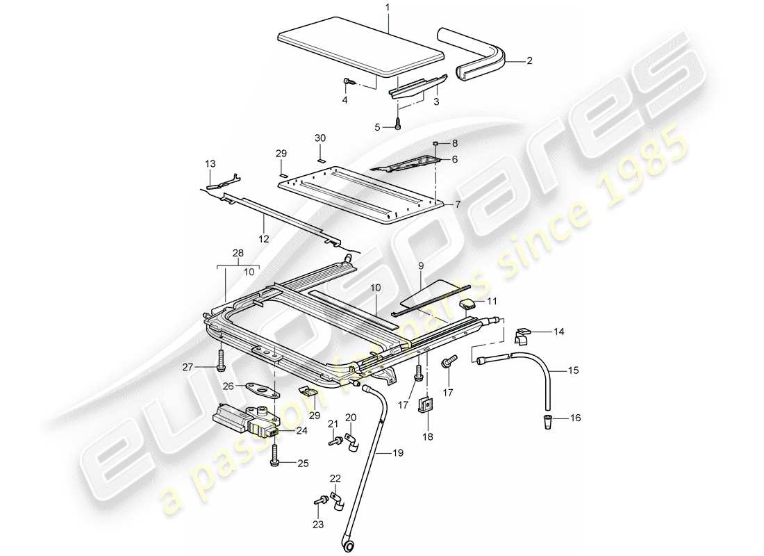porsche 2011 (997-2) tetto apribile diagramma delle parti