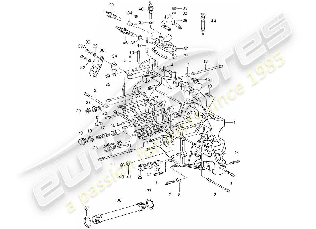 porsche 1994 (964) basamento diagramma delle parti