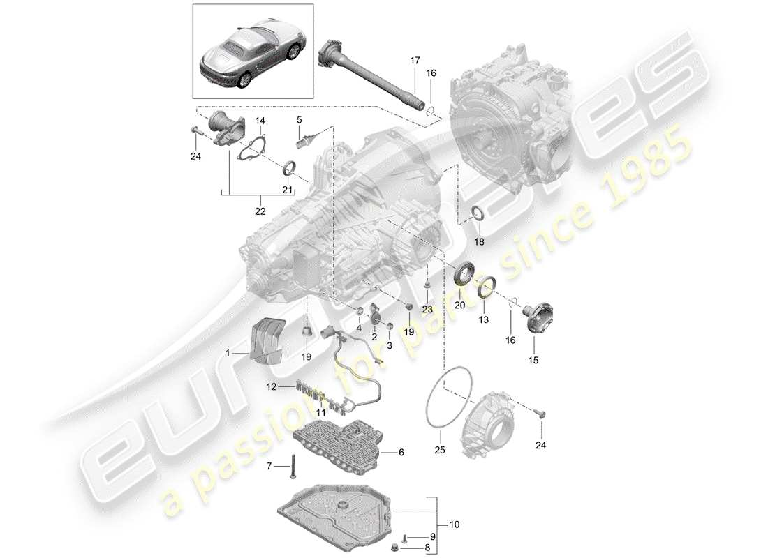 porsche 2019 (718 boxster) - per favore - diagramma delle parti