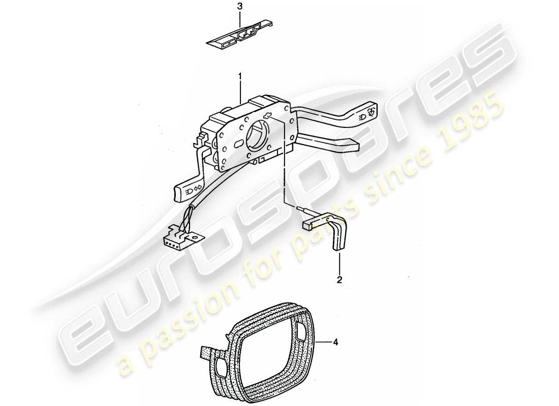porsche 1990 (944) interruttore piantone sterzo diagramma delle parti