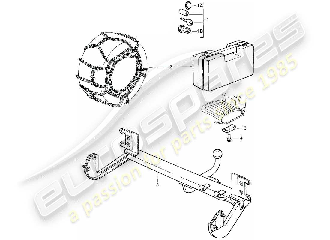porsche 1986 (924s) accessori diagramma delle parti
