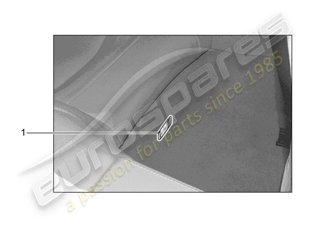 porsche 2014 (tequipment 98x/99x) luce vano piedi diagramma delle parti
