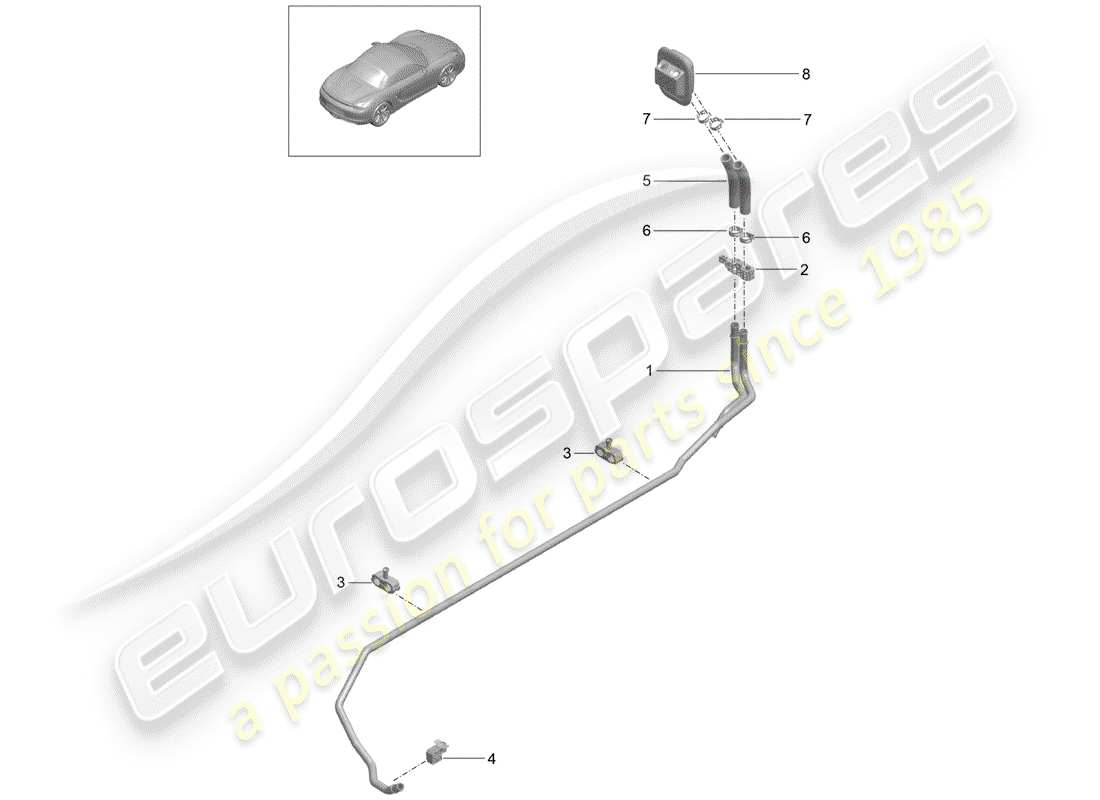 porsche 2013 (981 boxster) stufa diagramma delle parti