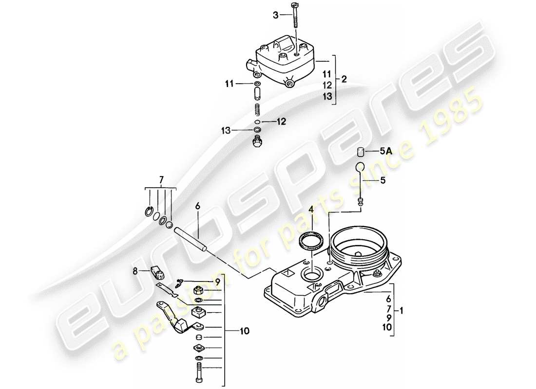 porsche 1979 (924) k-jetronic - centralina miscela diagramma delle parti
