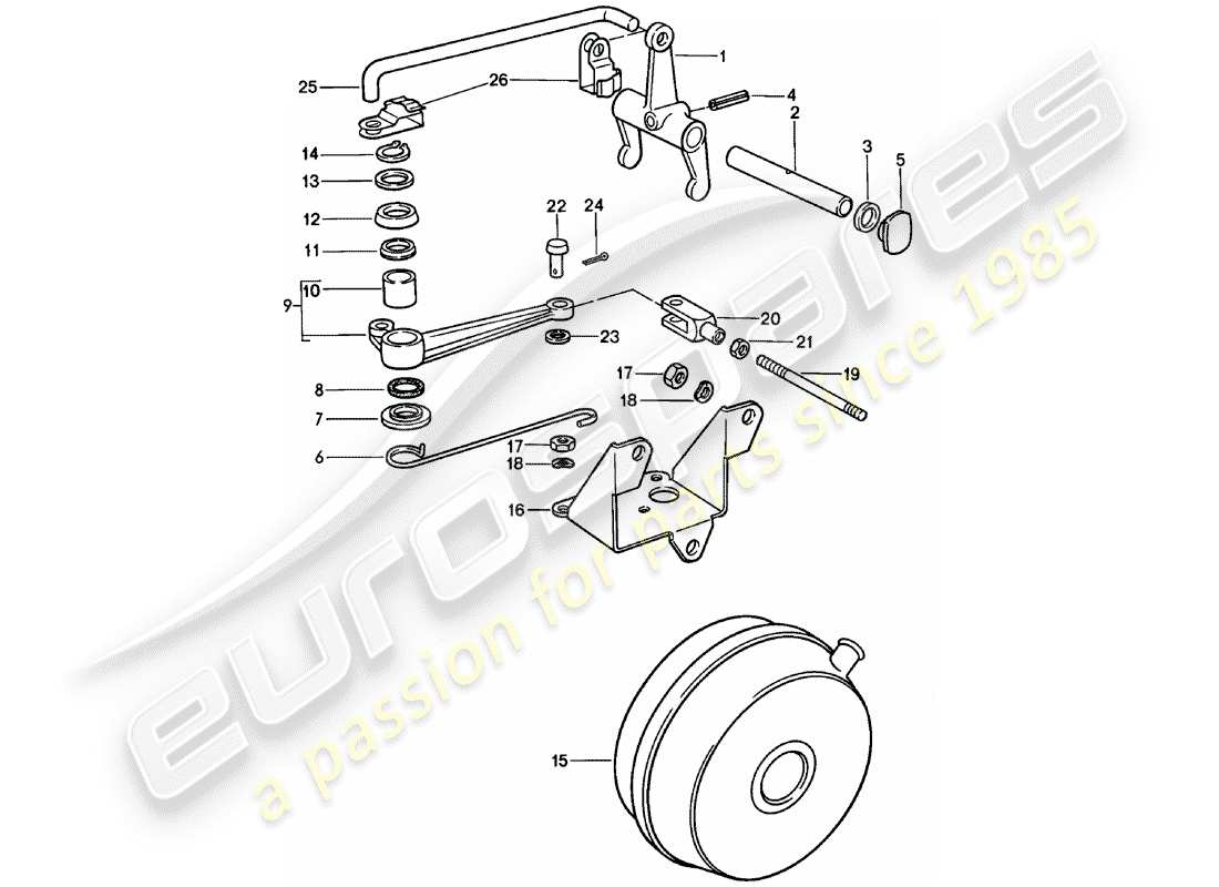 porsche 1979 (911) rilascio frizione - spm diagramma delle parti