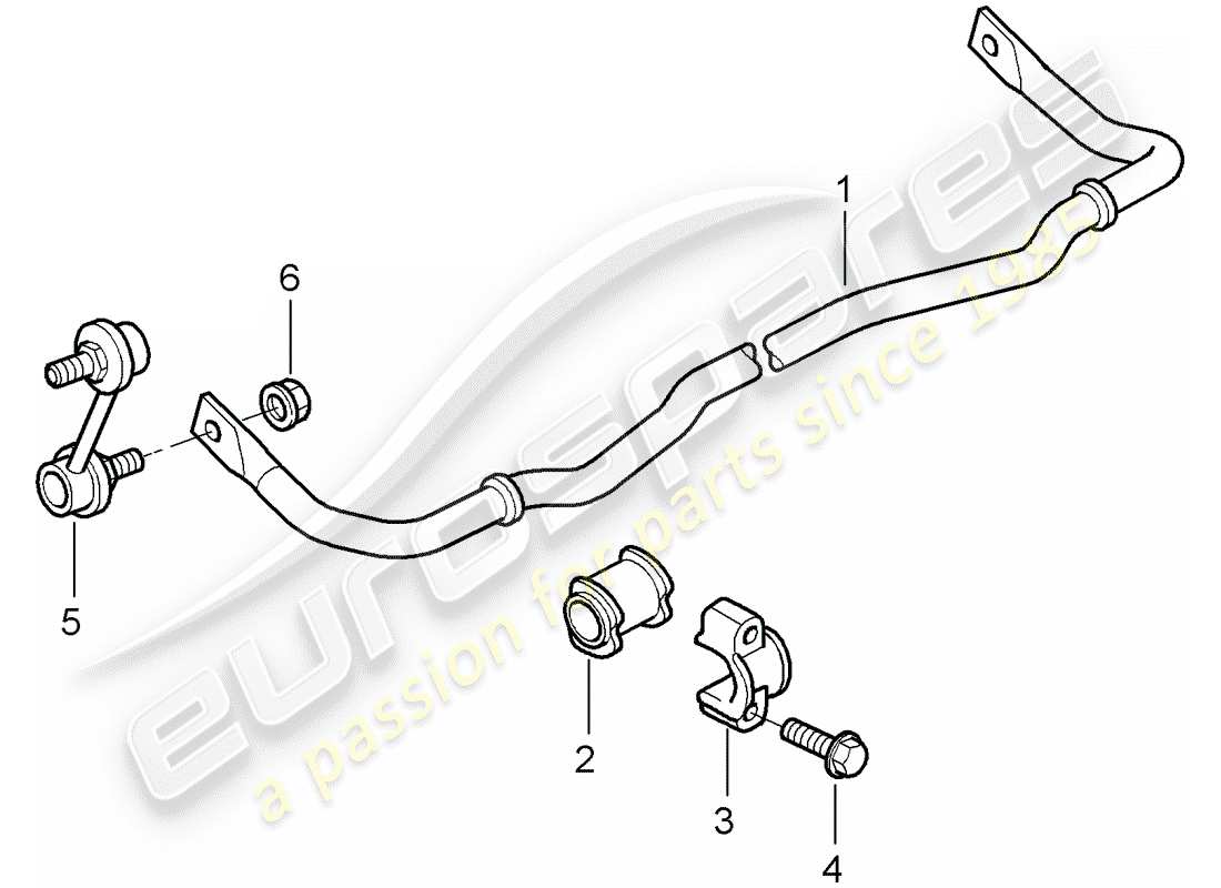 porsche 2009 997-2 turbo / gt2 diagramma delle parti stabilizzatore